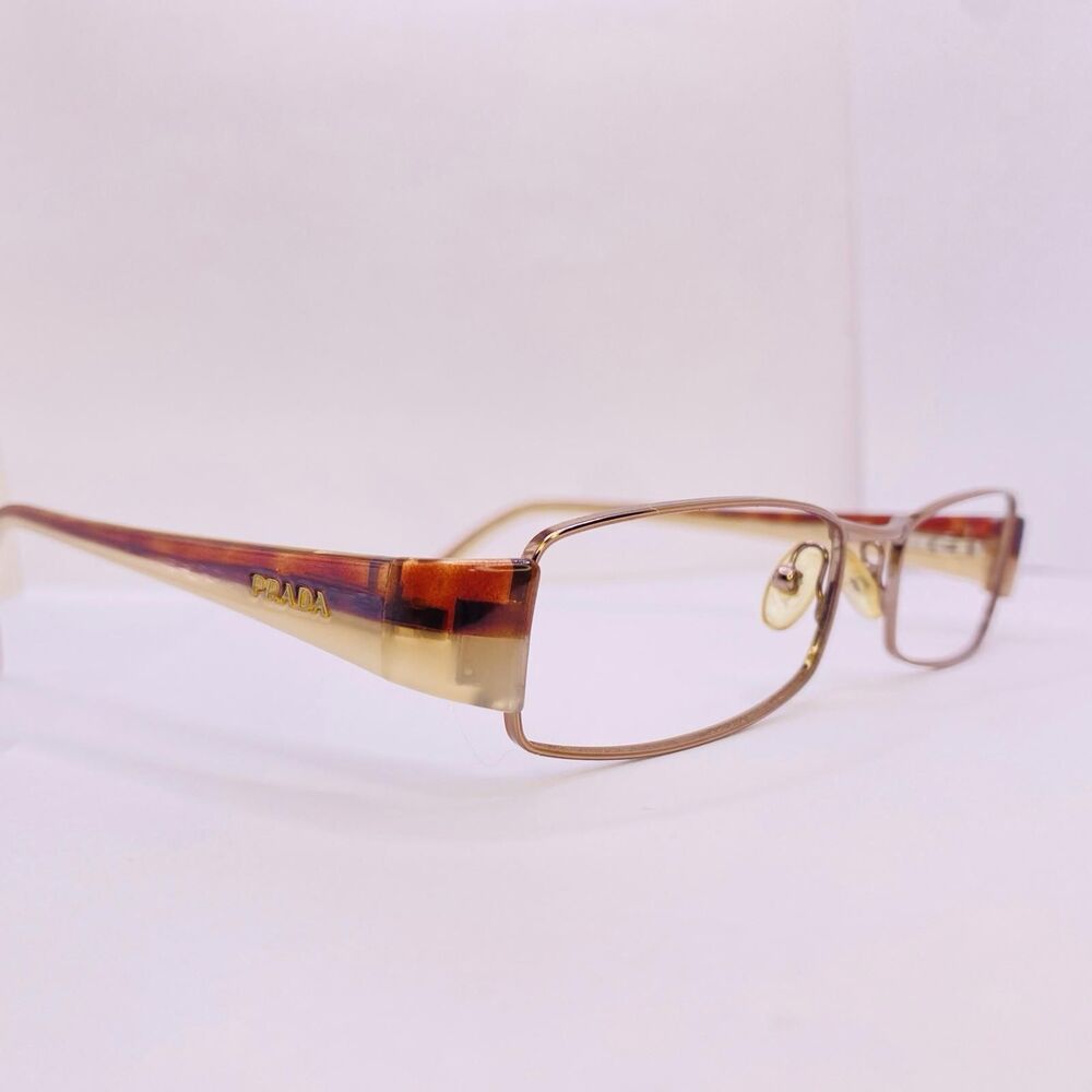 Prada Authentic Eyeglasses VPR 53H 766-1O1 52 [] 16 135 MM Cream